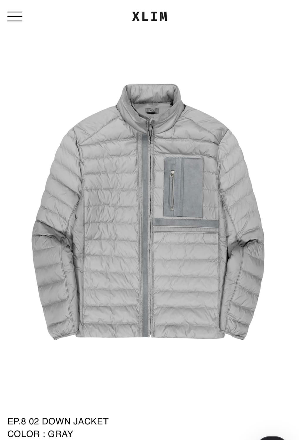 Xlim EP.8 02 DOWN JACKET L GRAY  상품이미지3