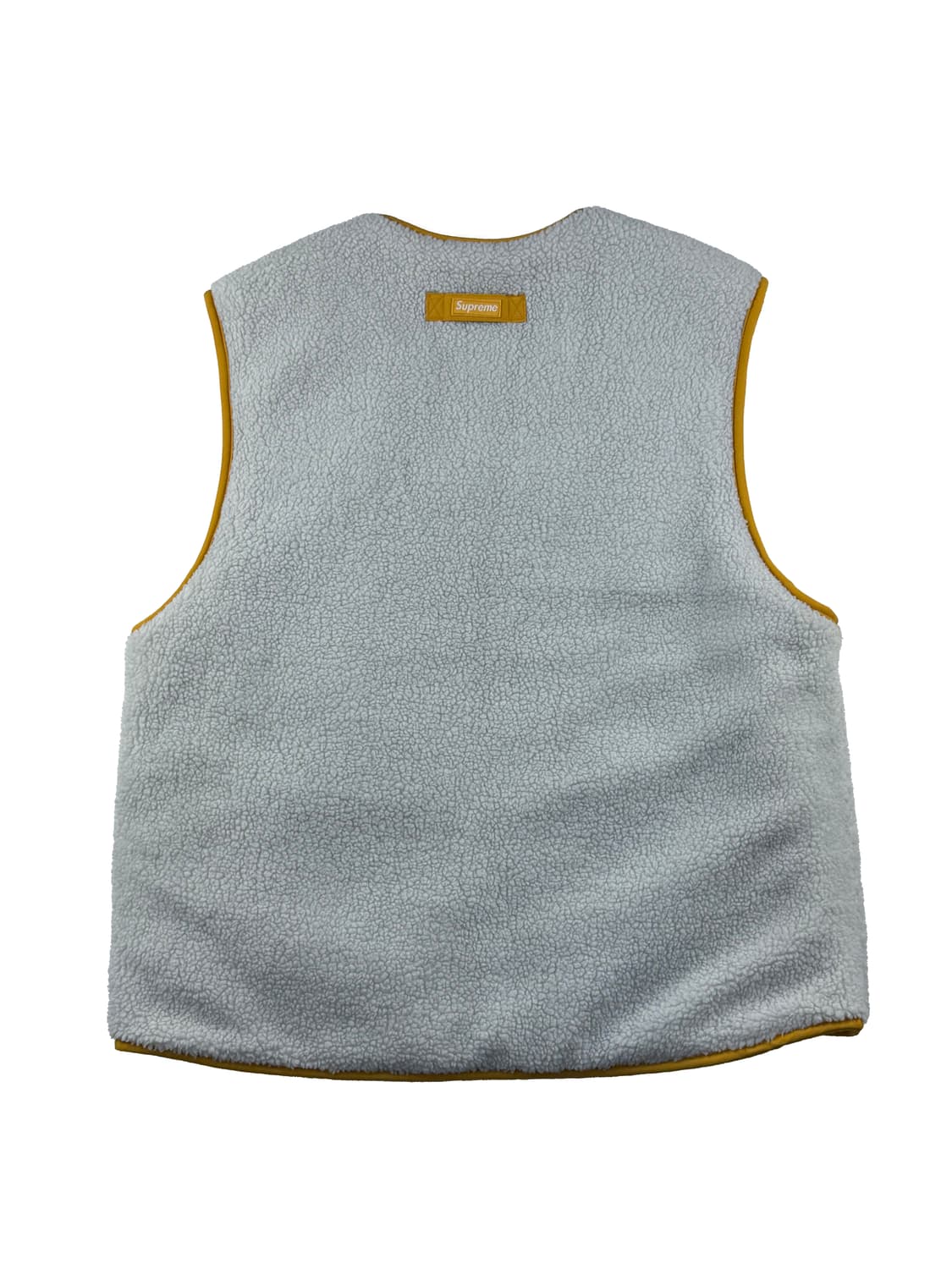 슈프림 x 나이키 리버시블 나이론 쉐르파 베스트 머스타드 상품이미지5