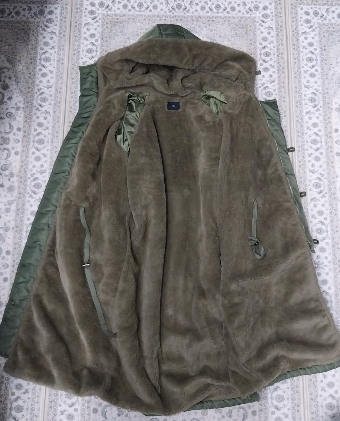 aile 후드 롱패딩 플리스 롱코트 상품이미지3