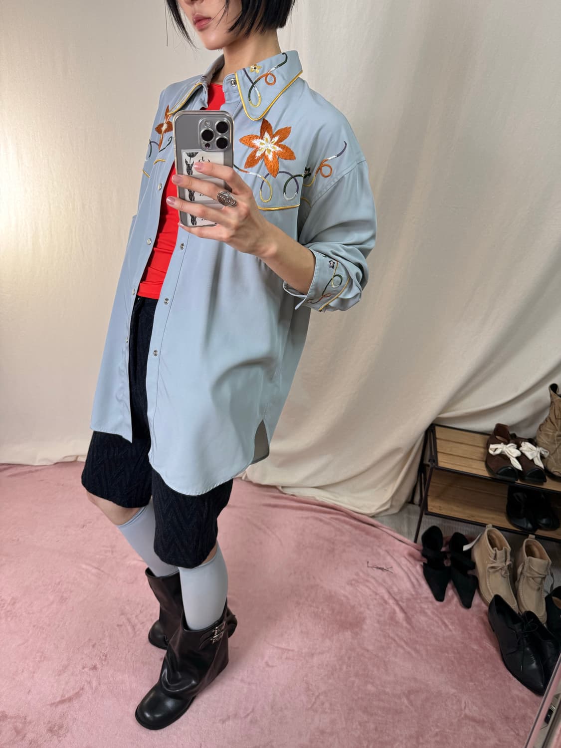 Zucca 패턴 울 시티 쇼츠 팬츠 상품이미지2