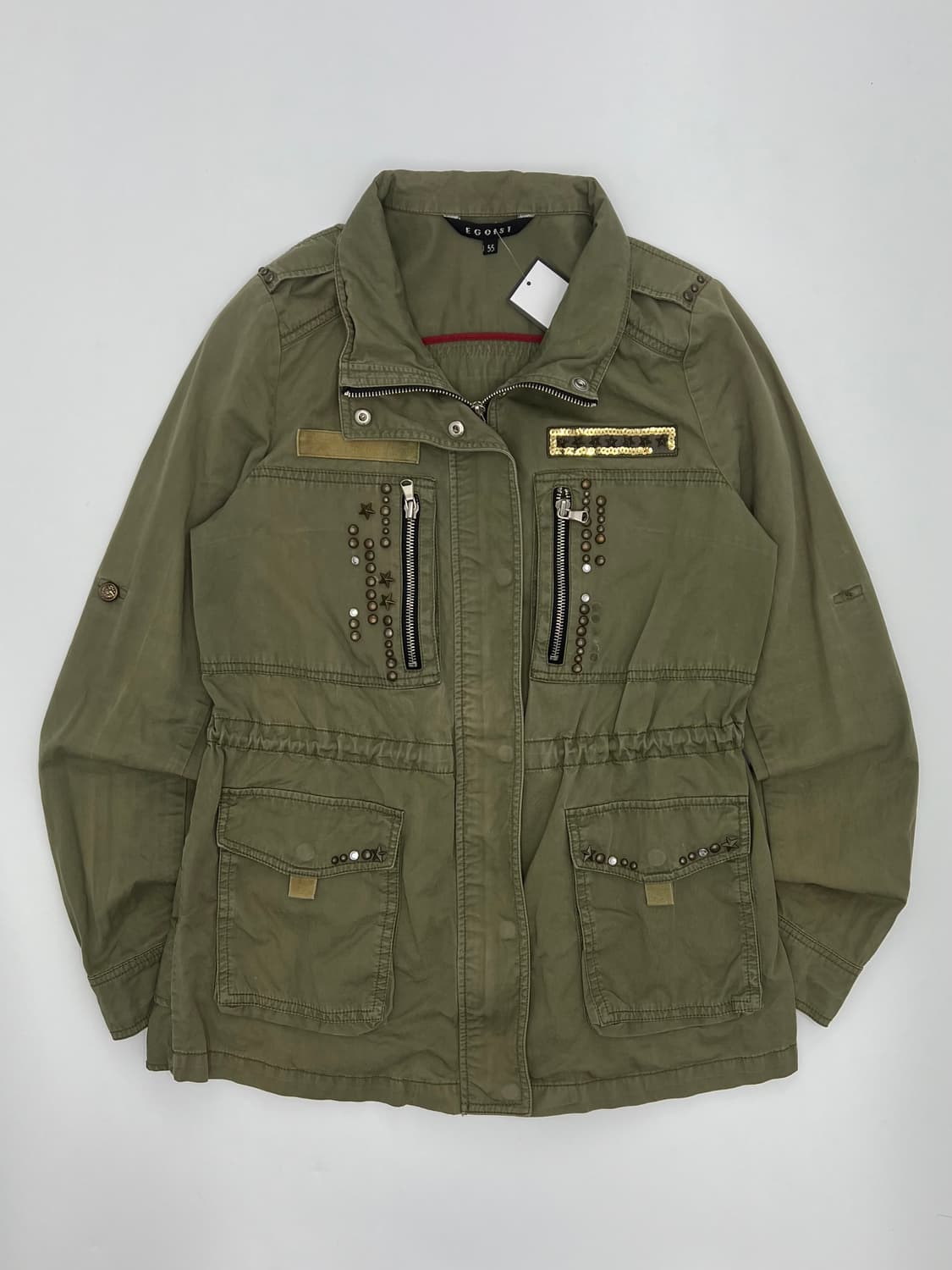 에고이스트 스터드 디테일 야상자켓 상품이미지1