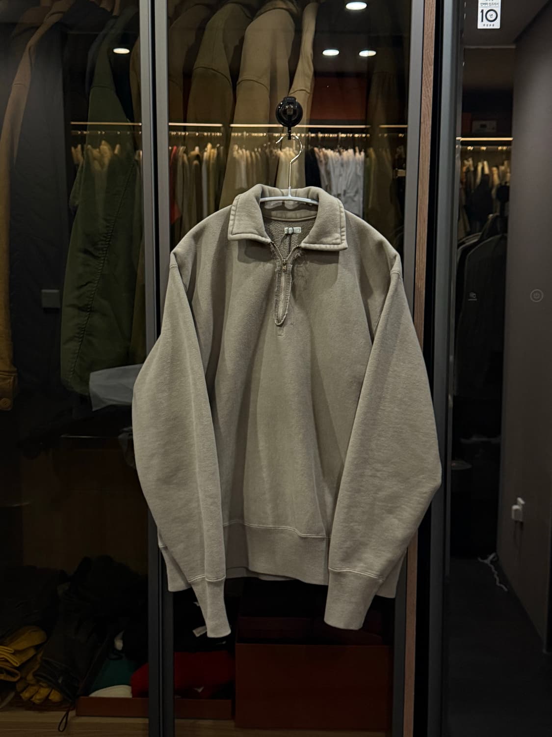 [2] 아프레쎄 하프 집 스웻셔츠 비오탑 별주 상품이미지1