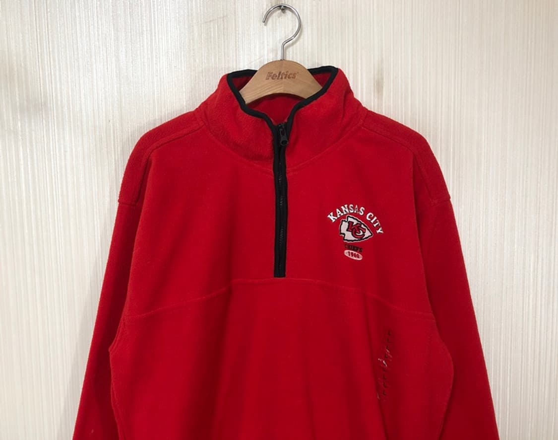 NFL 캔자스시티 치프스 하프집업 플리스자켓 L(해외) 상품이미지2