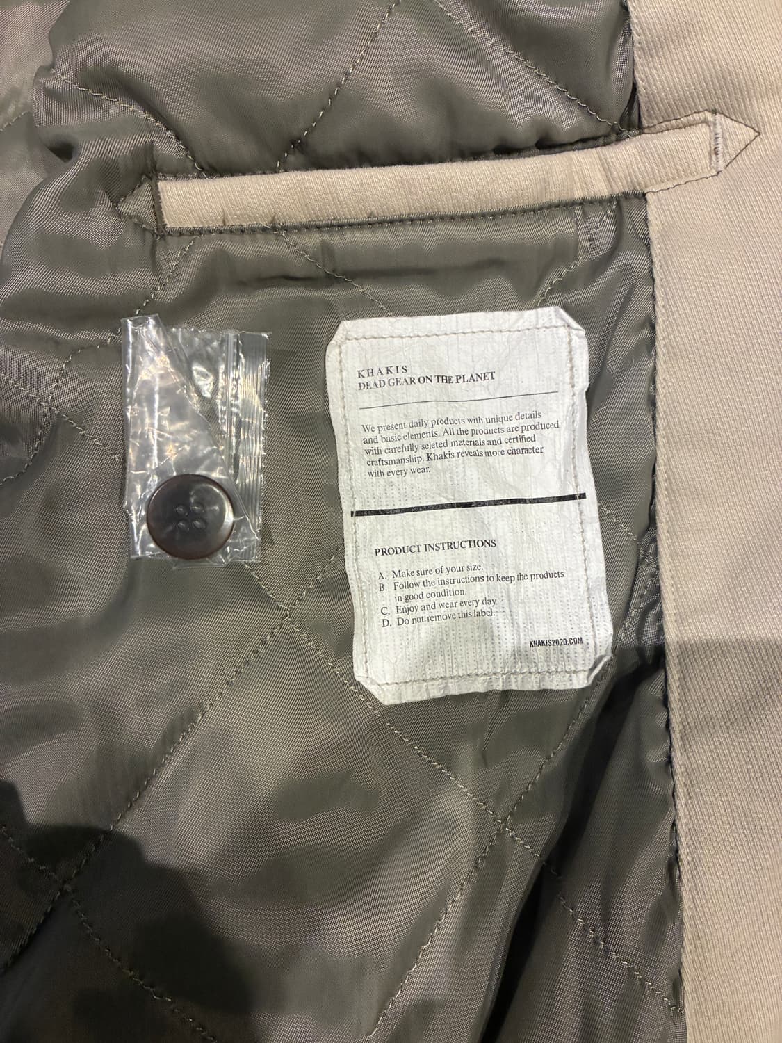 XS) khakis 카키스 클럽 자켓 내추럴 아이보리 상품이미지4