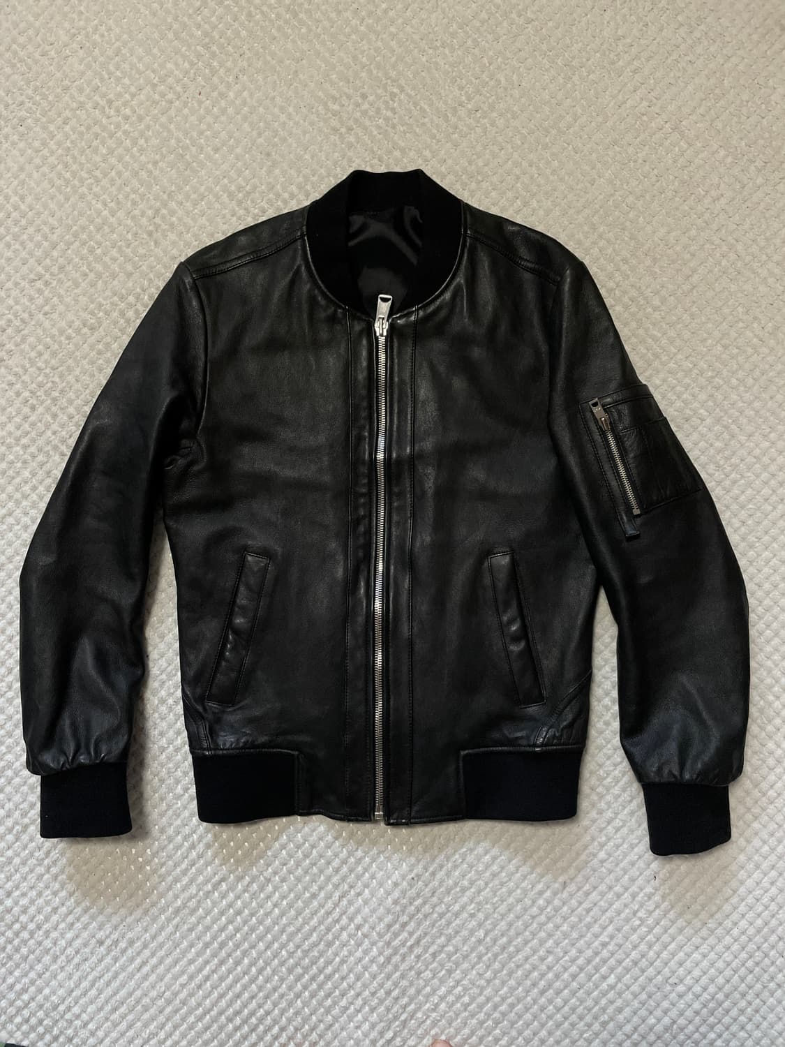 SIEG 웨스턴 무드 램스킨 양가죽 레더 블루종 자켓 상품이미지1