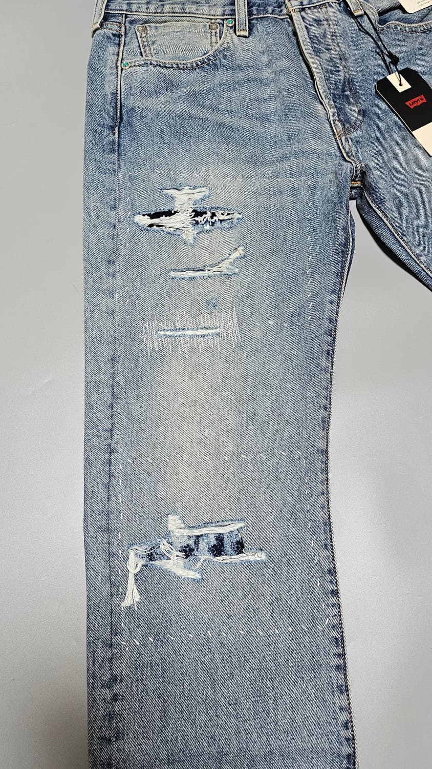 리바이스 501 터키석리벳 셀비지 (W32) LEVIS 501 패치워크 상품이미지4