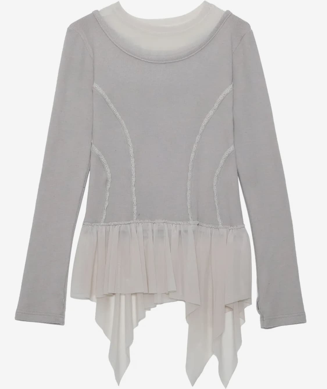플레어업 Layered Lace Frill Long Sleeve 상품이미지1