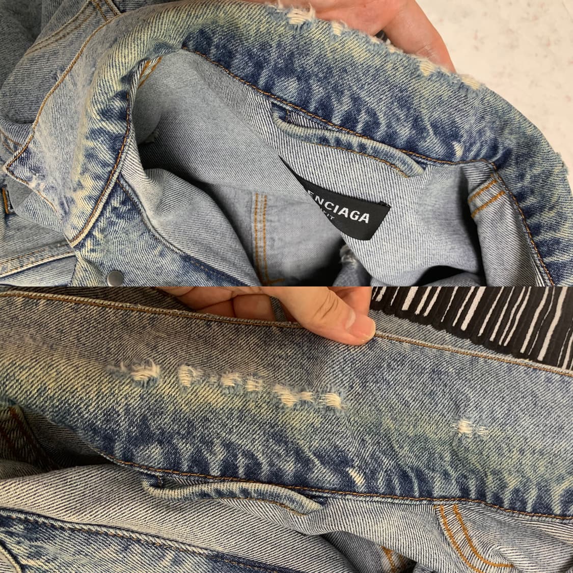 [S]발렌시아가 바코드 데님 자켓 청자켓 상품이미지10