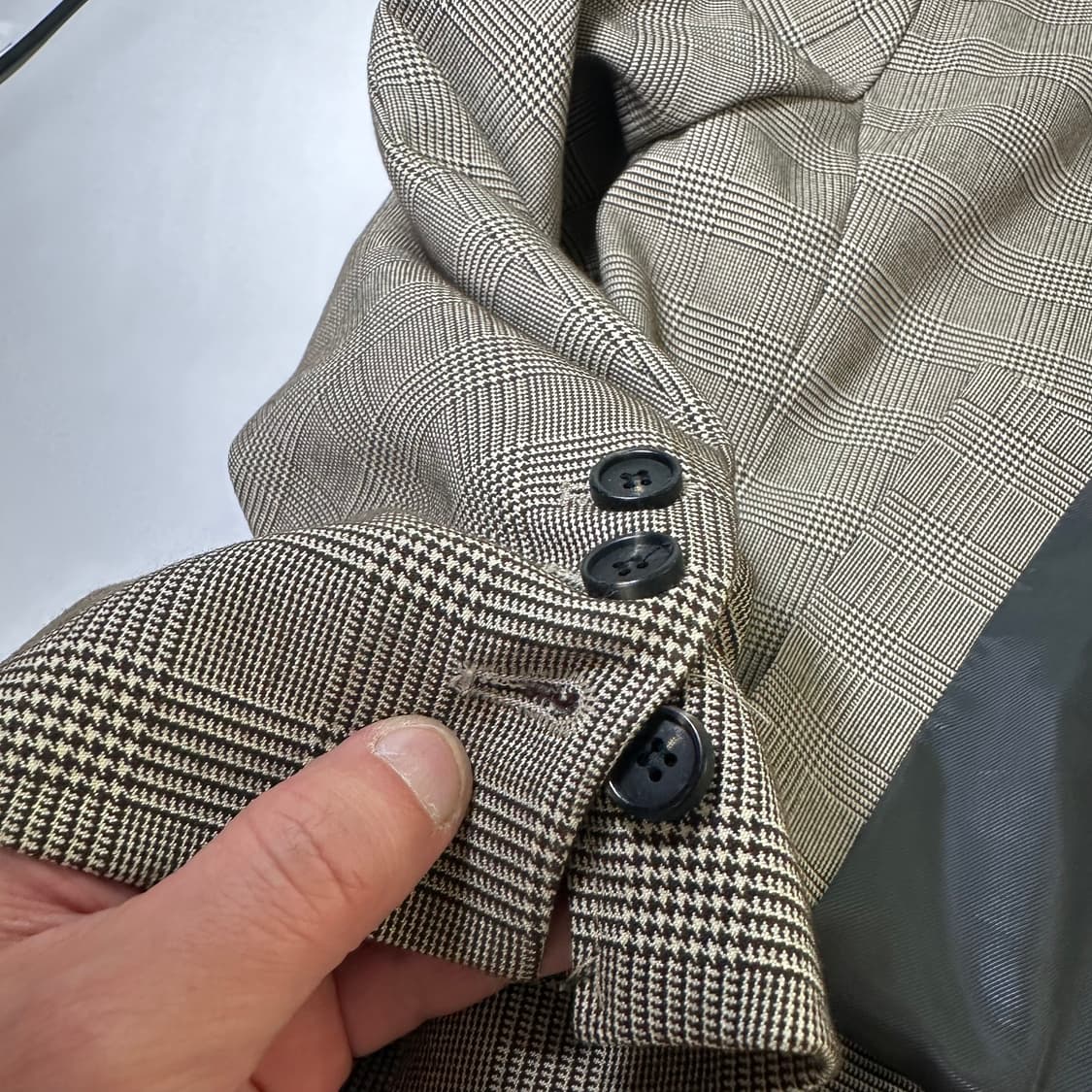 3 XL 낙서울 하운드투스체크 싱글 간절기 블레이져 상품이미지6