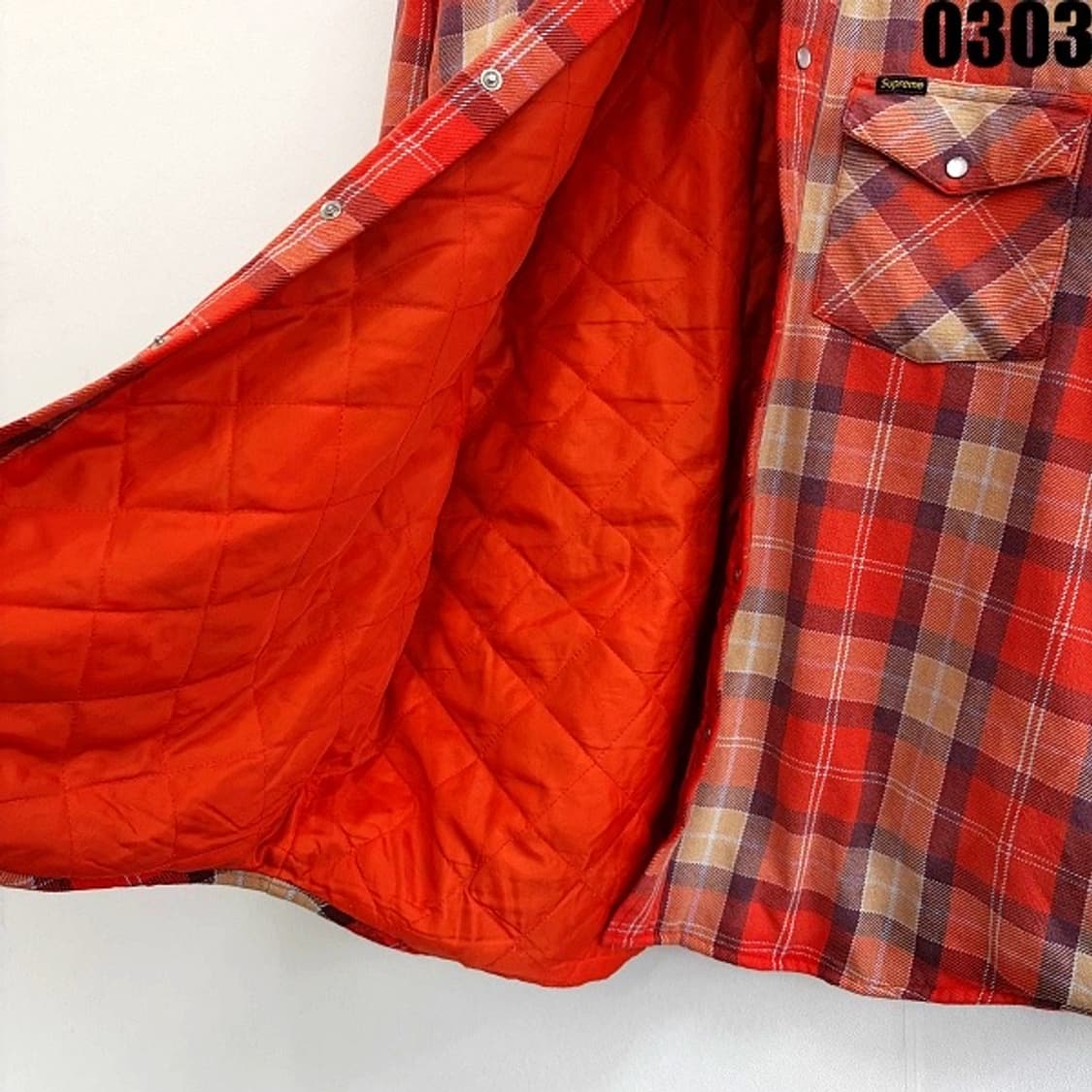 슈프림 Supreme 체크 패디드 셔츠 자켓 XL 0303  상품이미지3