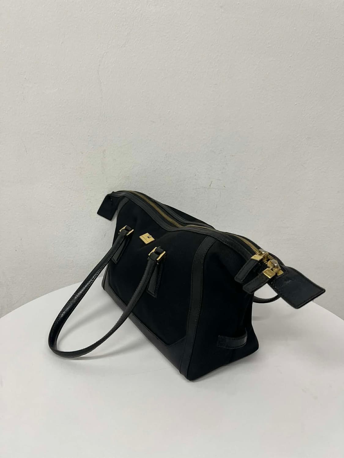 살바토레 페라가모 캔버스 가죽 트림 핸드백 숄더 겸 토트백 상품이미지3