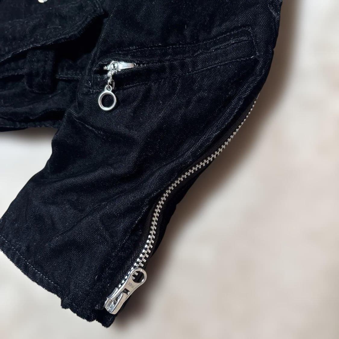 AD2013 준야와타나베 핑크 축융(벨벳) 라이더 자켓 상품이미지7