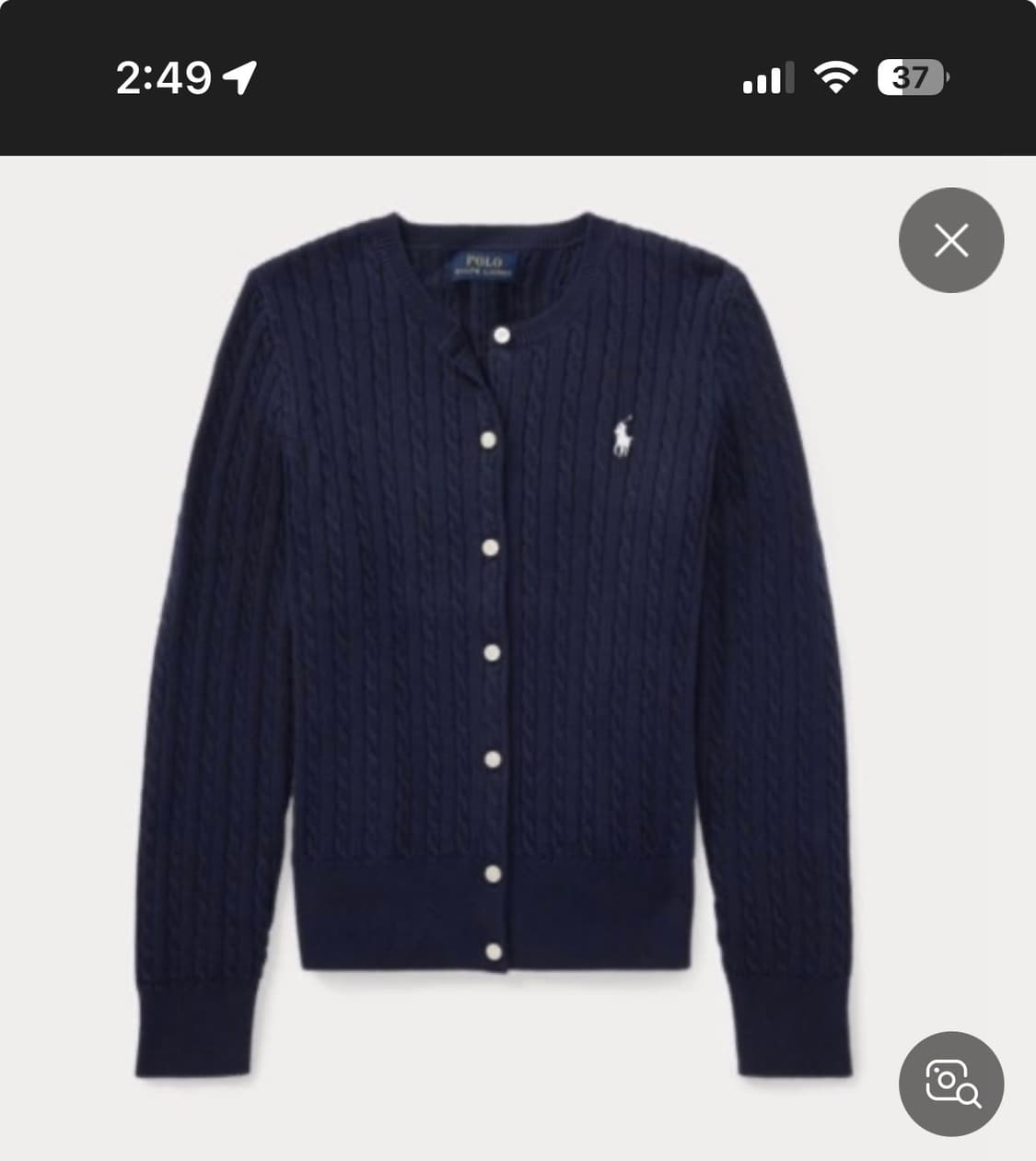 폴로 여성 네이비 가디건 상품이미지1