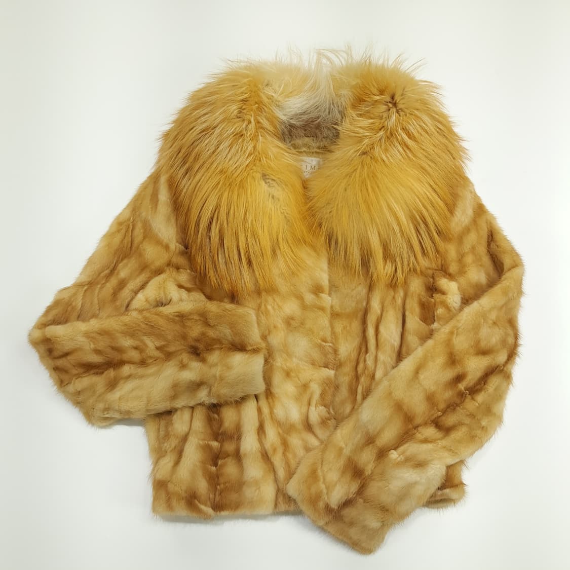 CN730W S 타임 포스트모던 폭스카라 골드 밍크 퍼 자켓 상품이미지2