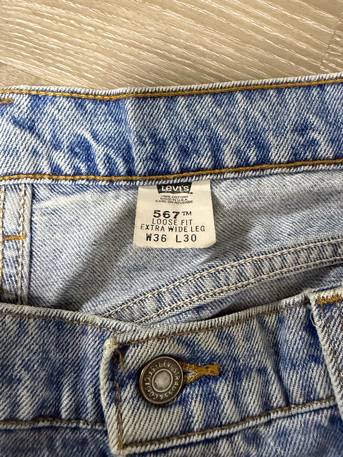 90s 빈티지 리바이스 567 usa made 상품이미지4