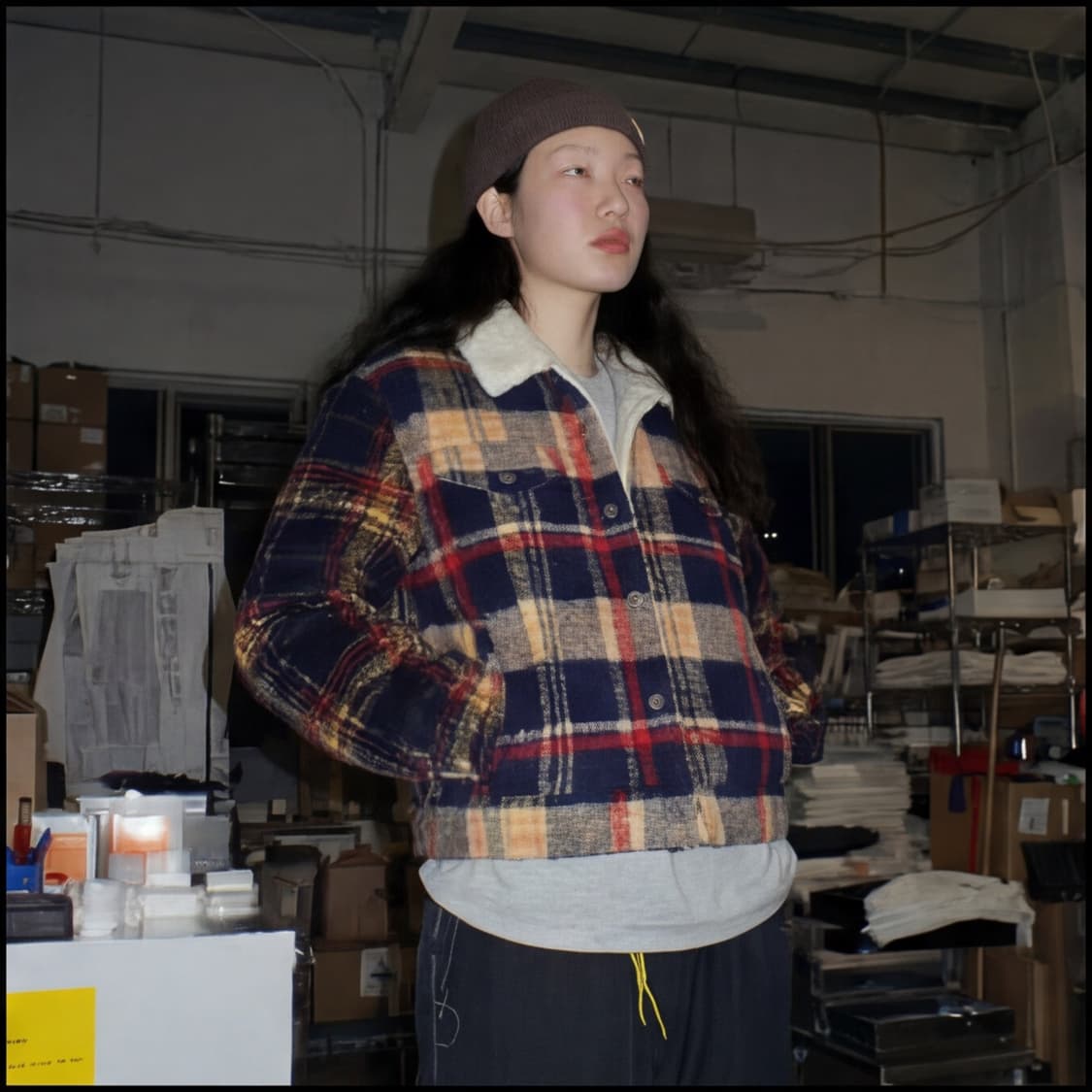 LEVI'S, SHERPA PLAID TRUCKER (S) FOR WOM 상품이미지4