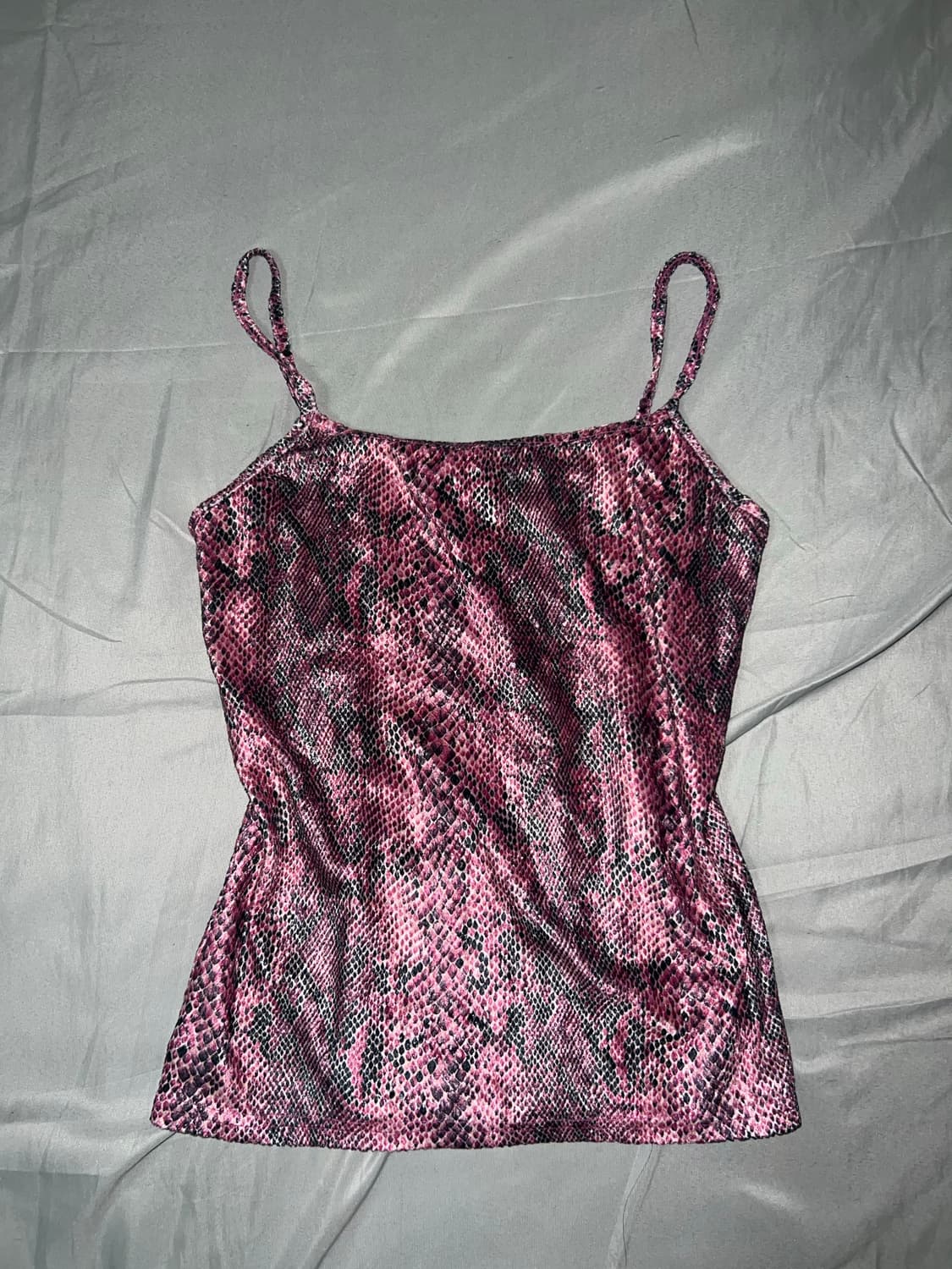 ✨vintage python pink sleeveless 파이톤 y2k✨ 상품이미지2