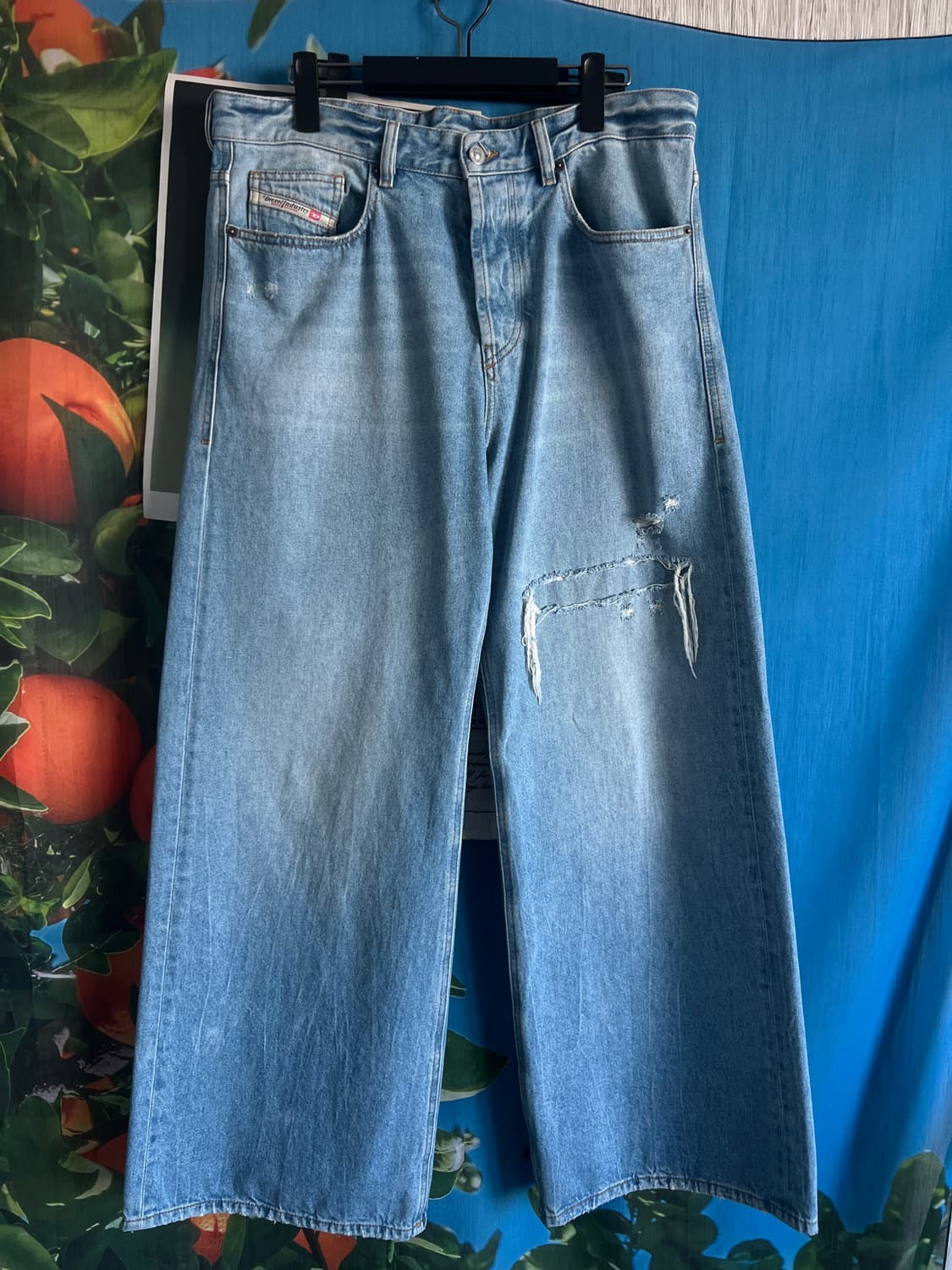 디젤 디스트레스드 와이드 데님 32 상품이미지1