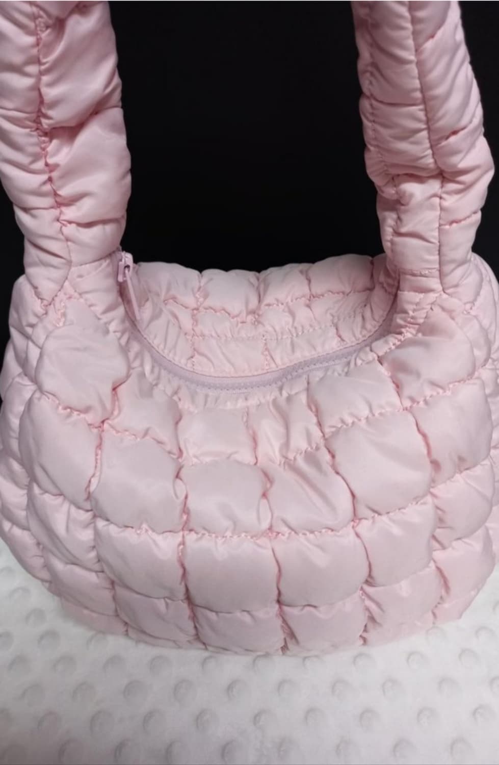 COS 코스 한정판 핑크 퀄팅 패딩 구름 토트백 상품이미지5