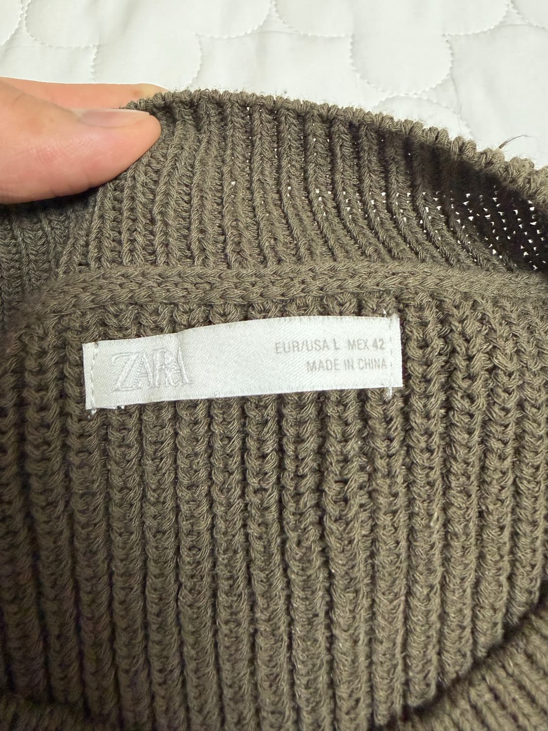 자라 라이닝 디테일 골지 니트 상품이미지5