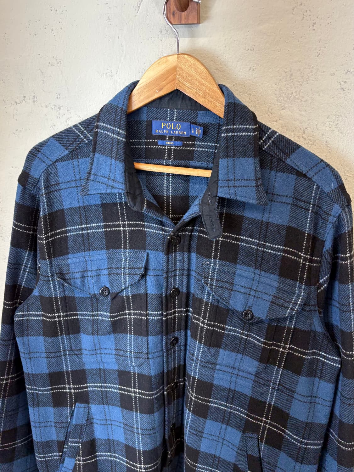 폴로랄프로렌 인디고 울 블렌드 트윌 셔츠 자켓 상품이미지3