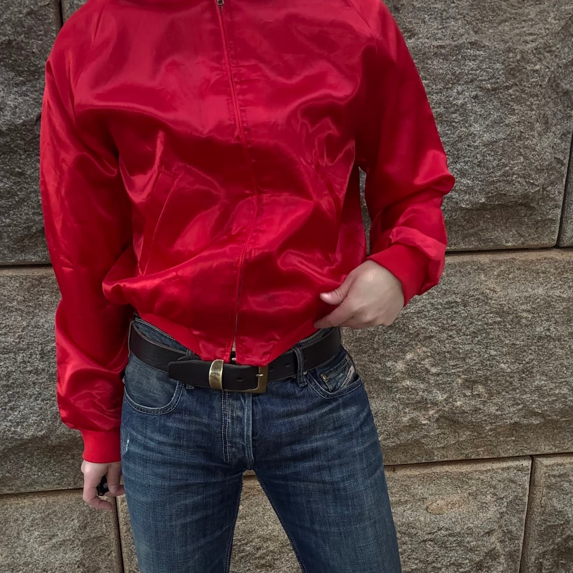 70~80s USA 아리스토 잭 Aristo Jac 새틴 봄버 자켓 상품이미지3