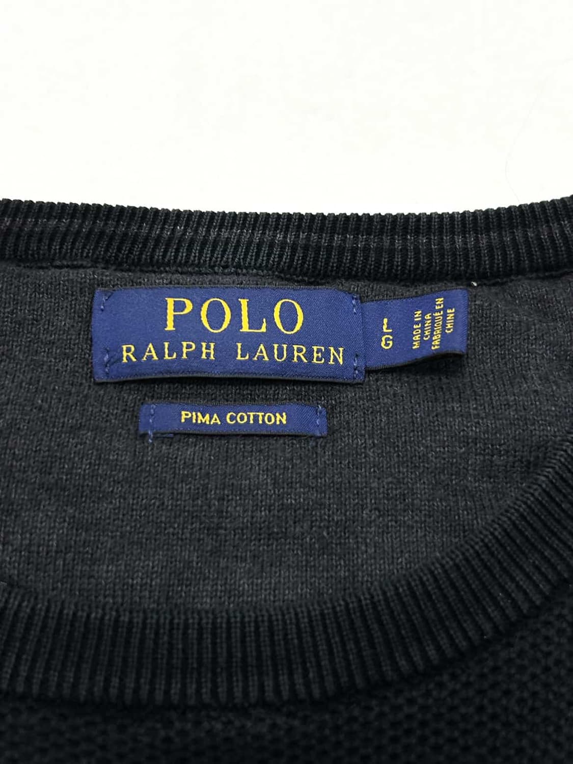 폴로 피마코튼 블랙 와플니트 상품이미지7