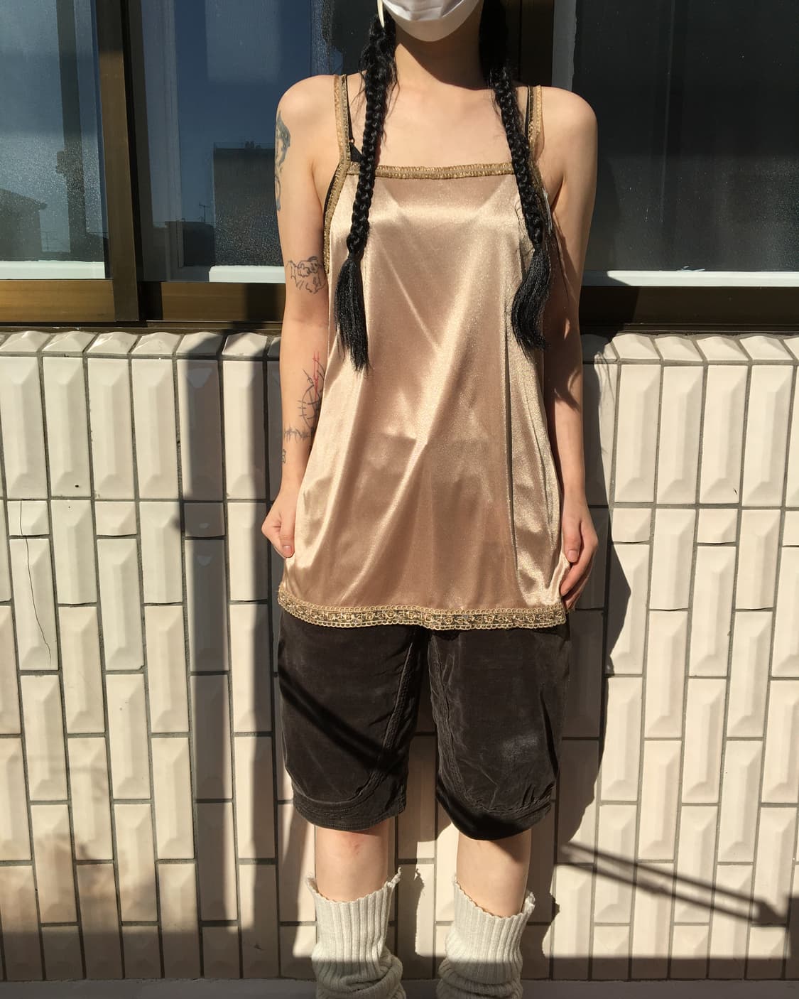Lace trimming slip sleeveless 상품이미지1