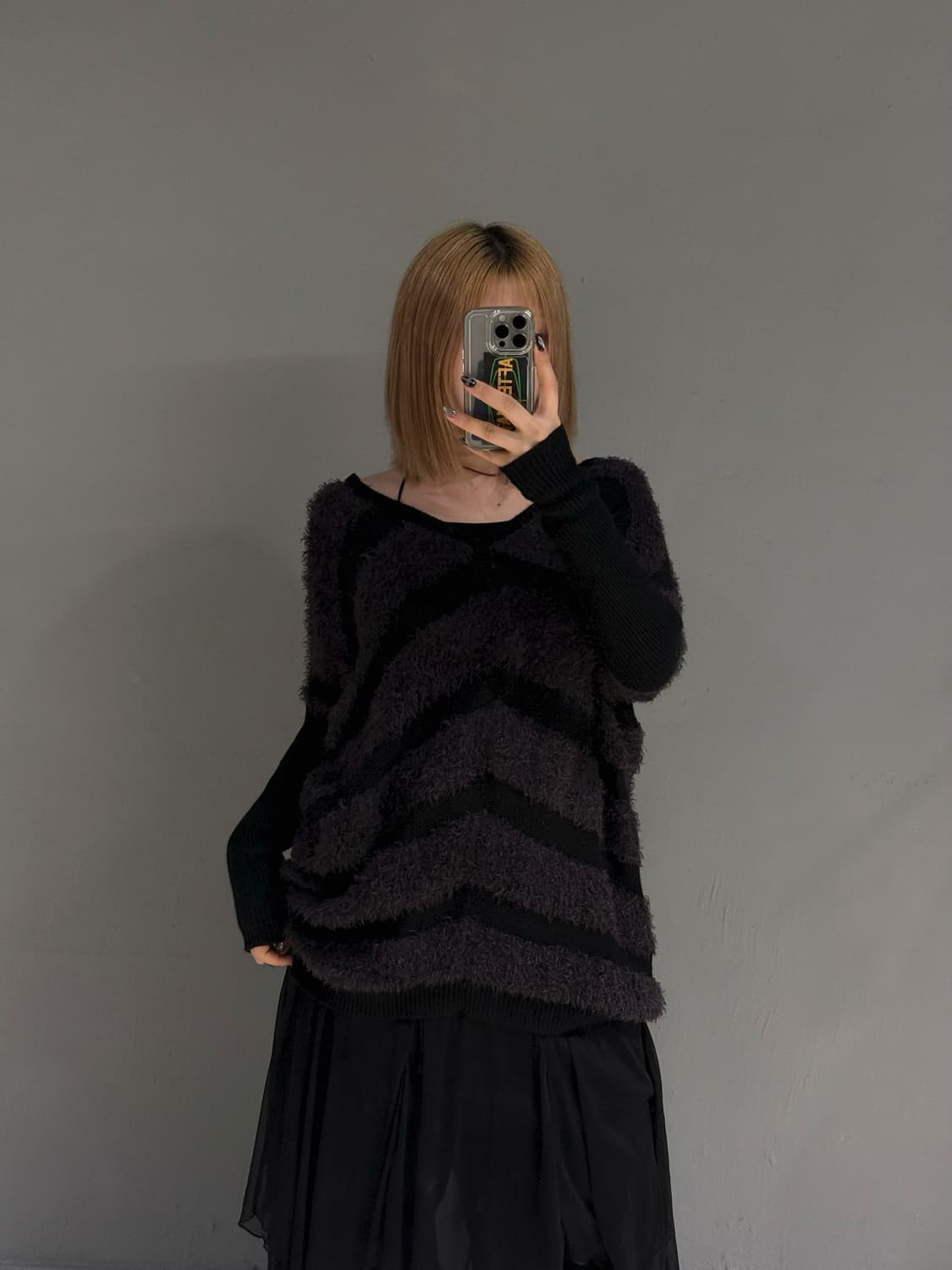 fluffy fur stripe pattern ops 상품이미지2