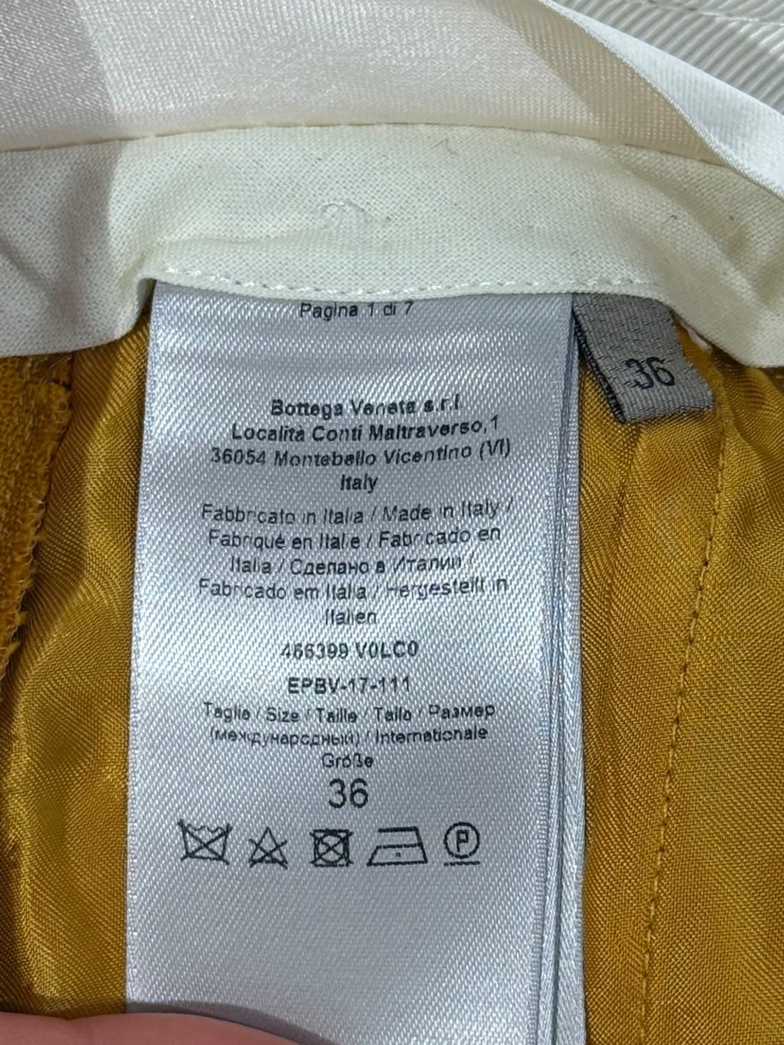 보테가베네타 머스타드 옐로우 버진 울 트라우저 상품이미지8