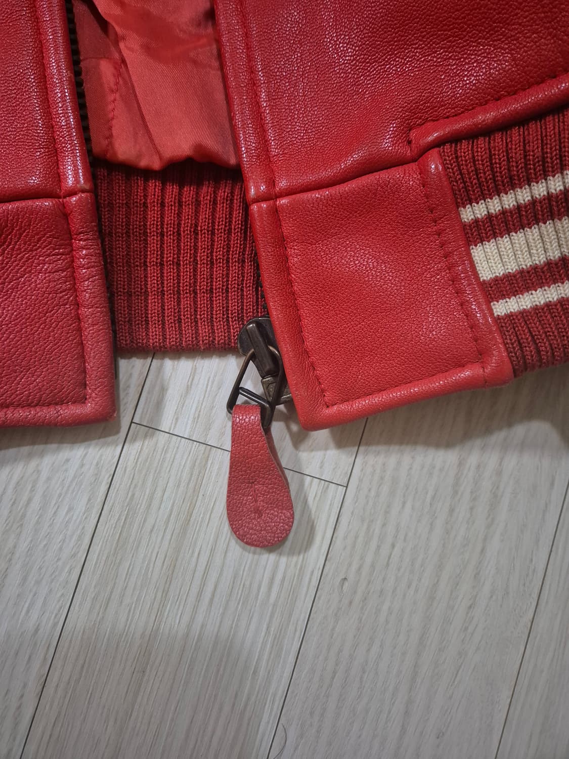 아비렉스 레더자켓 레드 L 상품이미지5