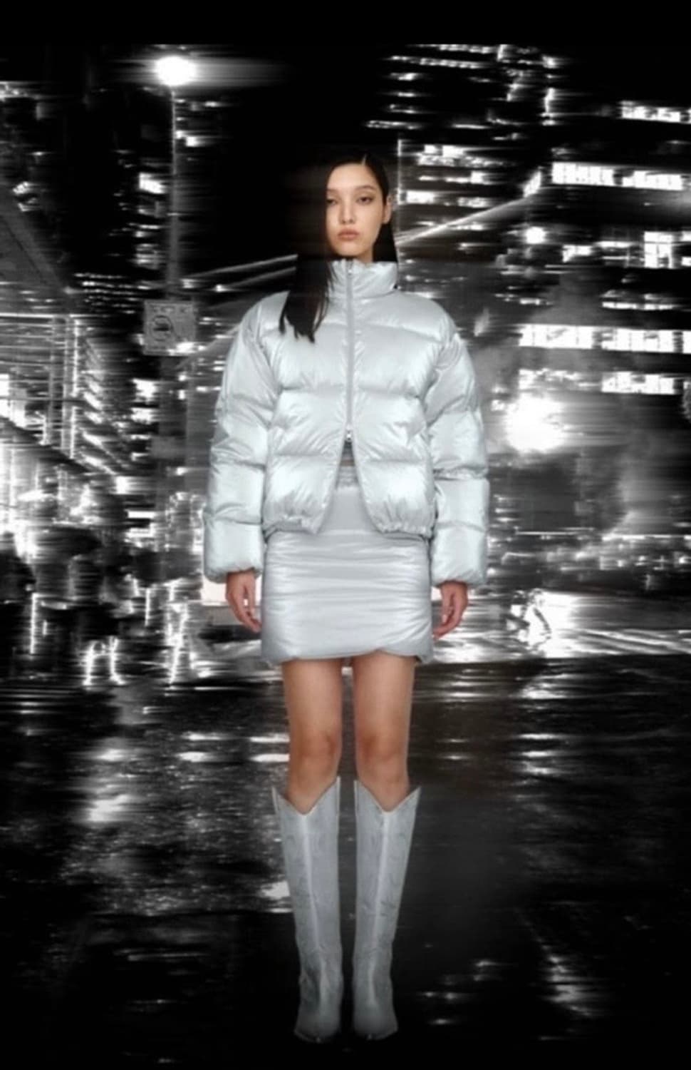 NACHE REVERSIBLE PADDING SILVER 상품이미지1