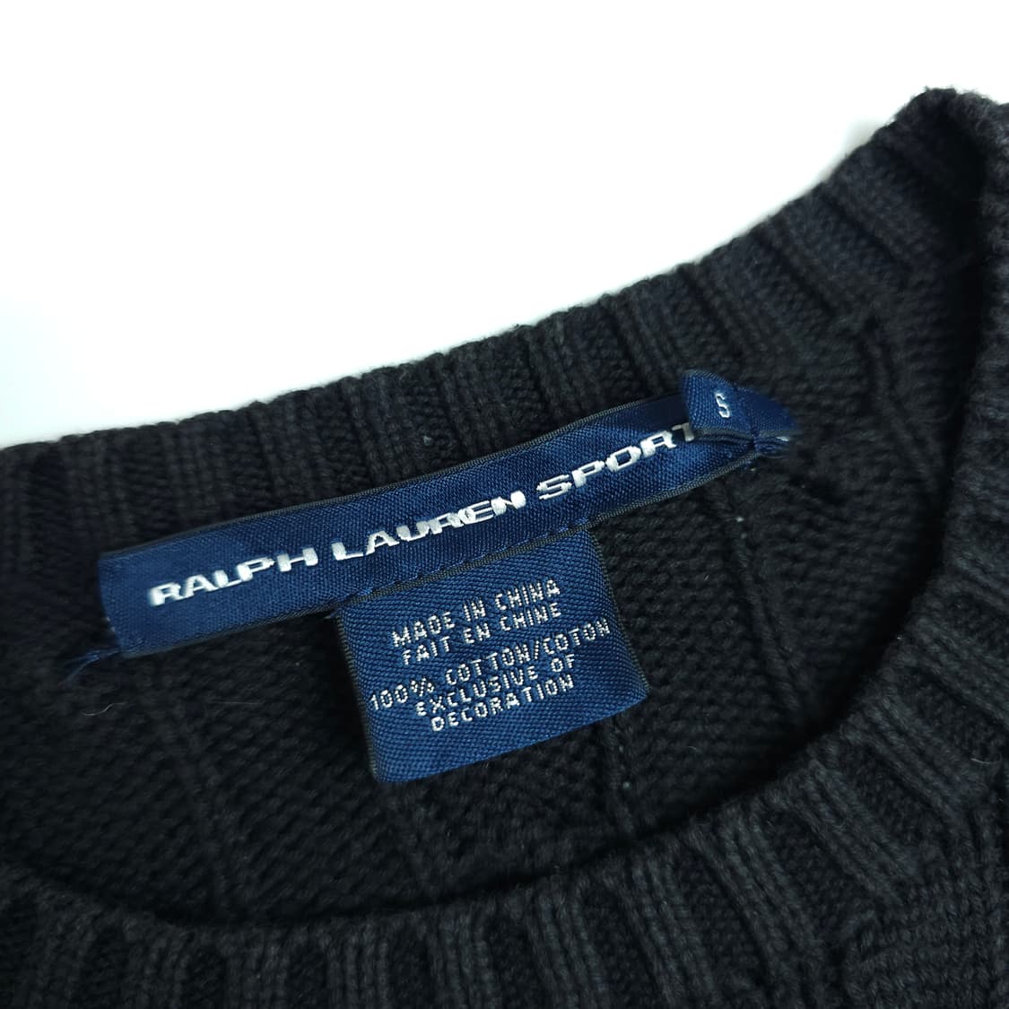 [택포]폴로 케이블 니트 S 상품이미지4