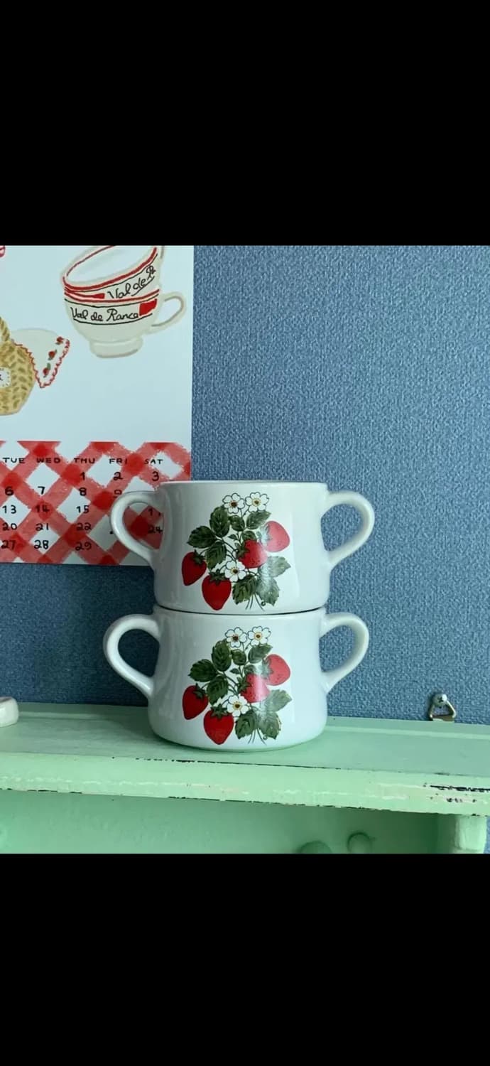 빈티지 스트로베리 양손습볼  상품이미지5