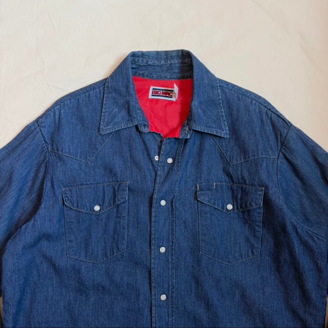[L/107] 80s USA BIG MAC 웨스턴 데님 셔츠 상품이미지2