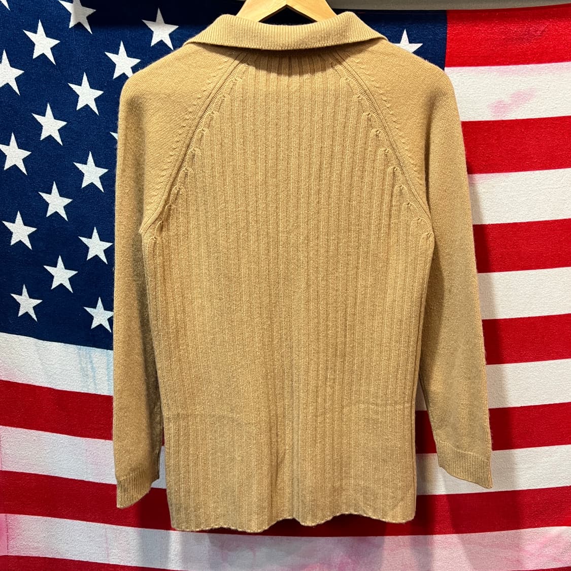 Genny 캐시미어 카라넥 골지 니트 상품이미지2