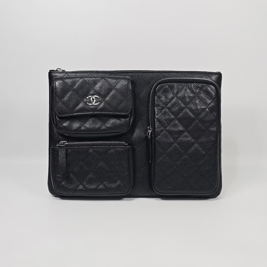 샤넬 캐비어 스킨 멀티 포켓 클러치백 상품이미지2
