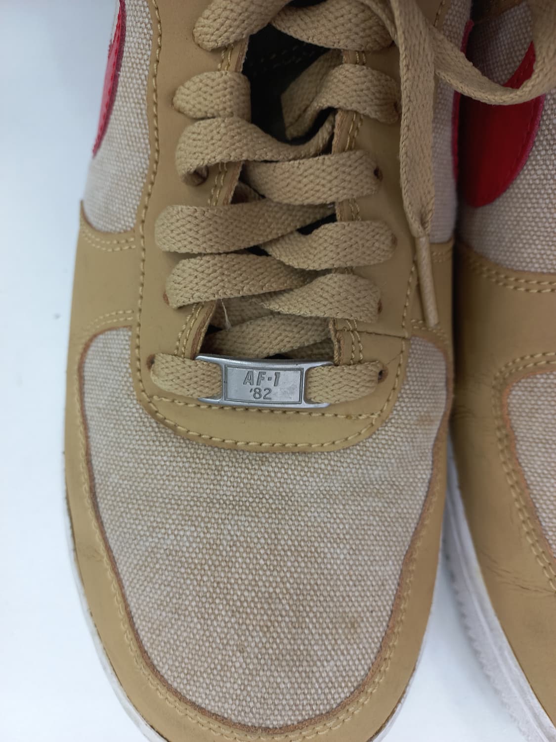 나이키 에어포스1 로우 캔버스 스우시 베이지 255mm 상품이미지4