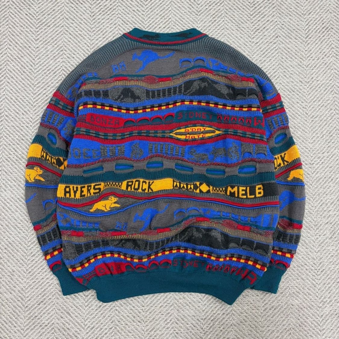 오스트레일리아 울 케이블 가디건 v2080 상품이미지2