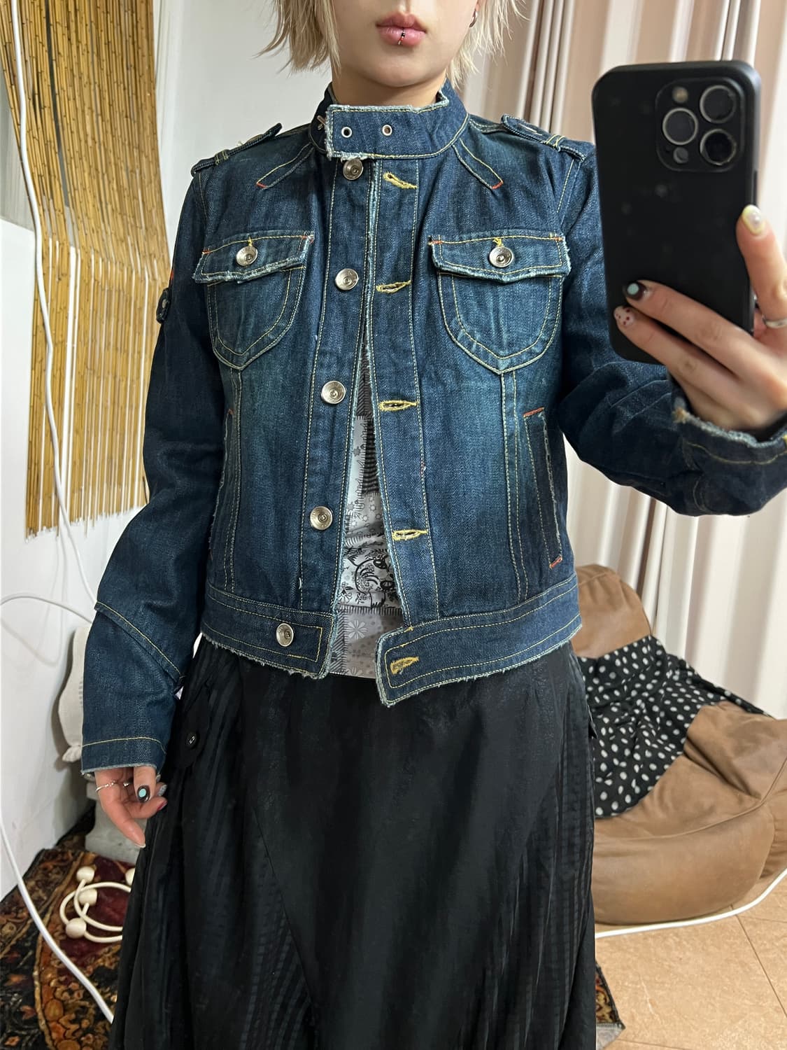 CRUX 빈티지 진청 데님 트러커 자켓  상품이미지2