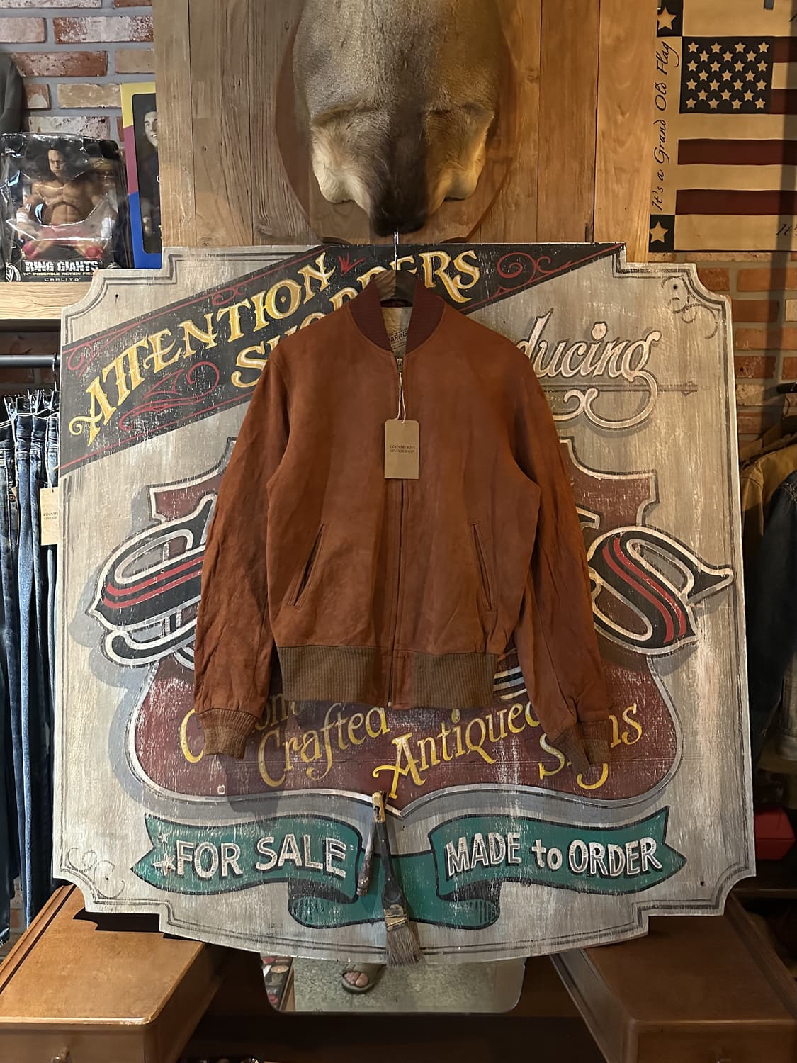 50s USA Vintage Deer Skin Suede Jacket 상품이미지1