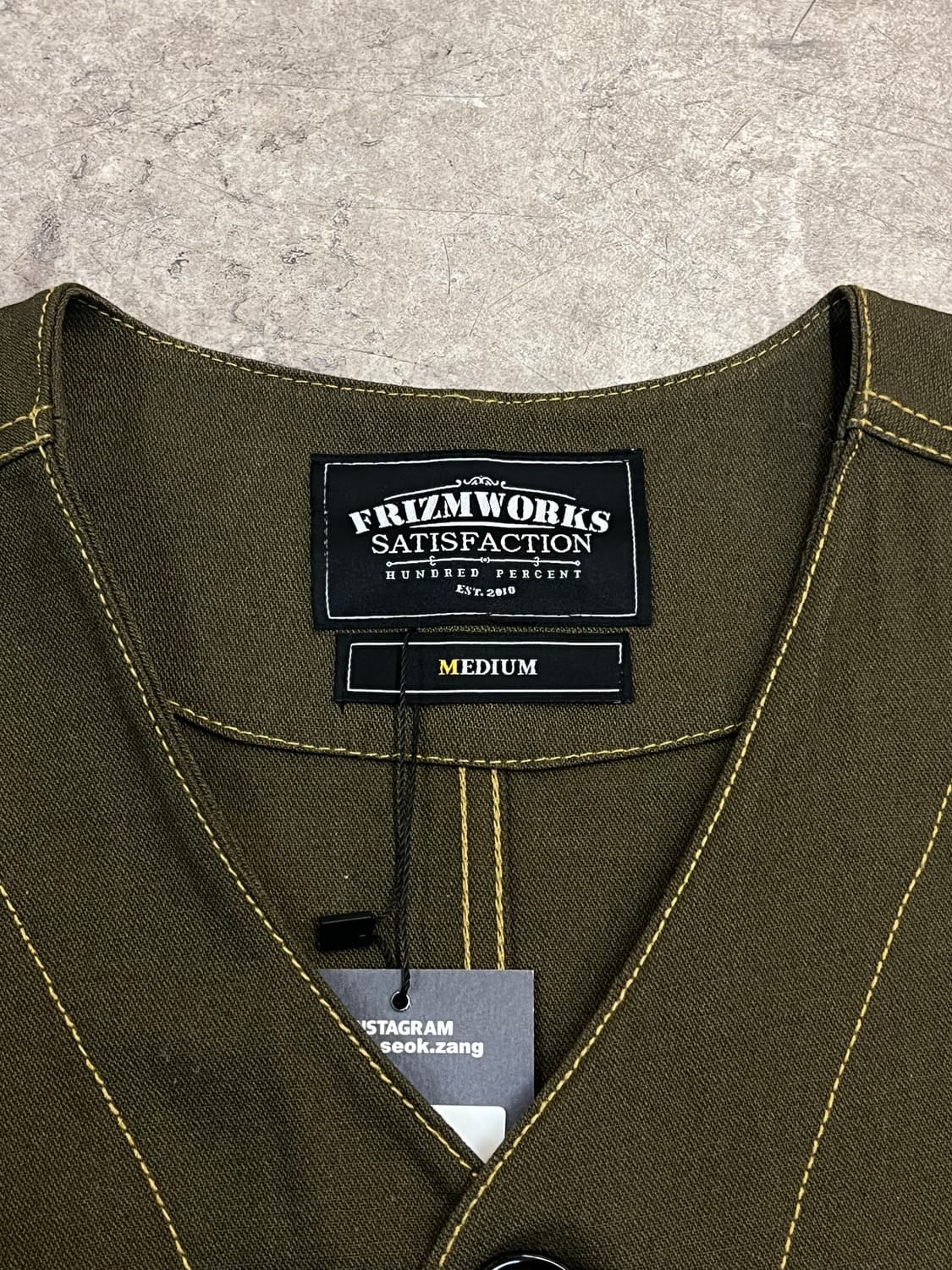 프리즘웍스 워크 베스트 카키 M #csz3753 상품이미지3