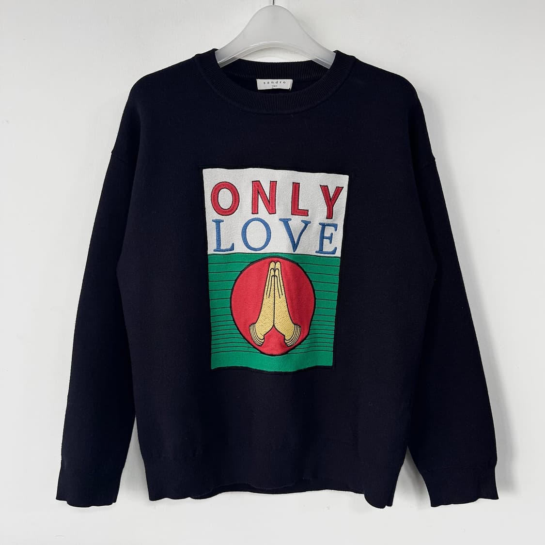 산드로 프린팅 자수 니트 맨투맨 상품이미지3