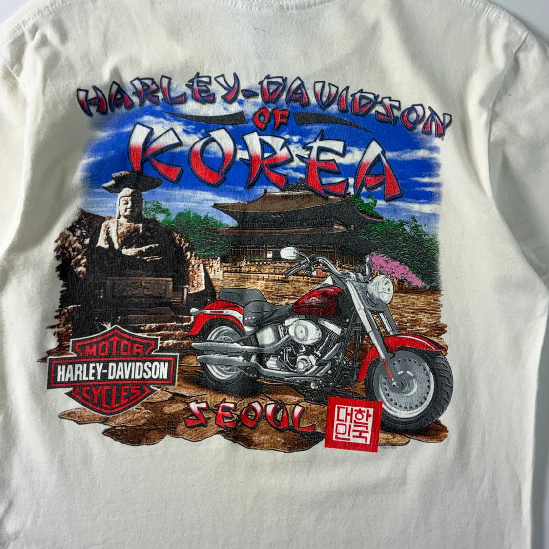 Harley-davidson  할리데이비슨 코리아 에디션 화이트 반팔티 상품이미지5