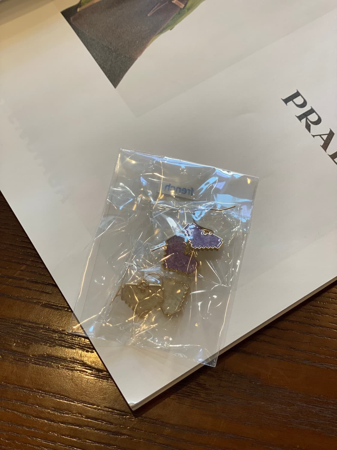 새상품 주인장추천 퍼플 아이보리 하트 귀걸이 2종 세트 상품이미지5