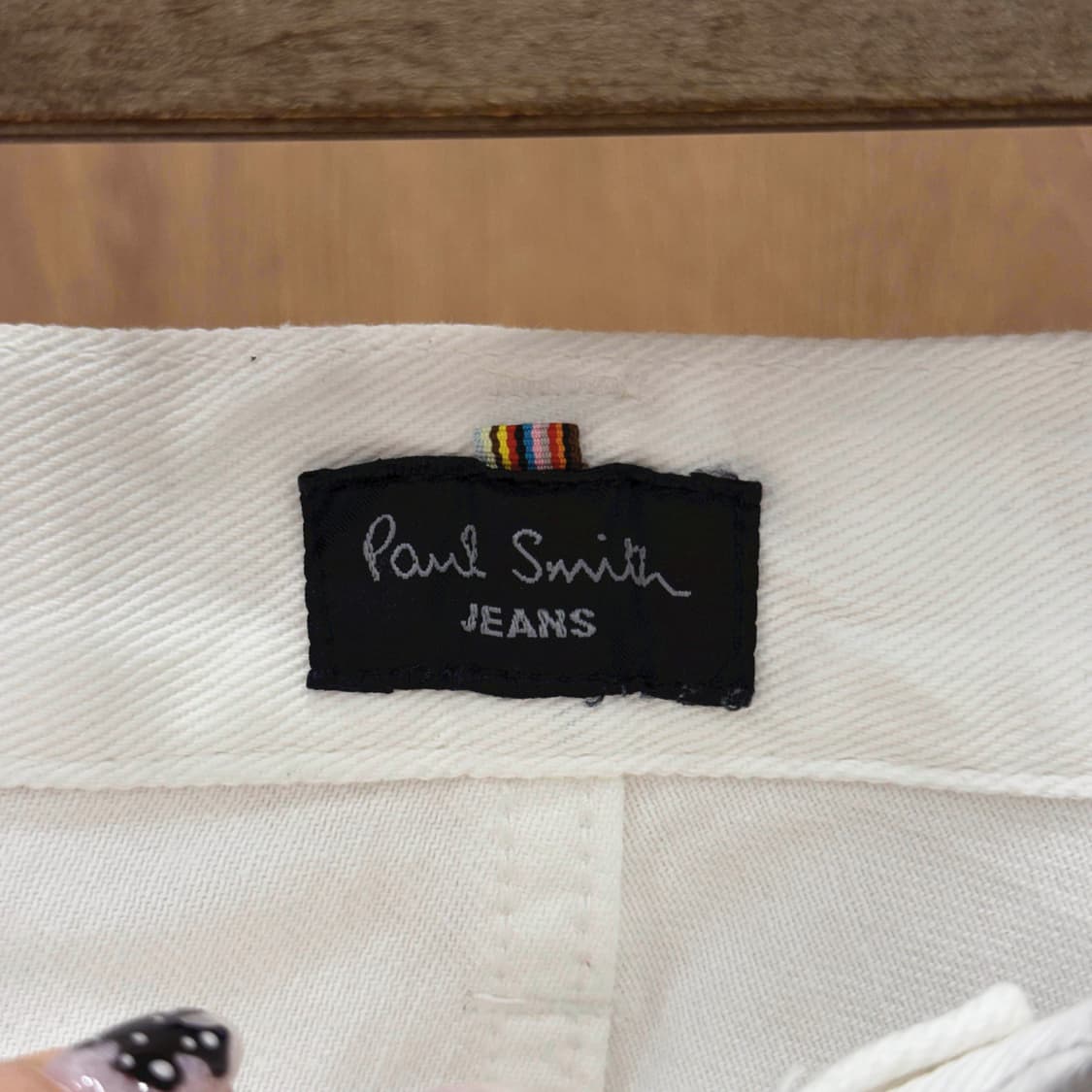 폴스미스 팬츠 5포켓 구조 메탈 리벳 디테일 스트레이트 핏 화이트 상품이미지7