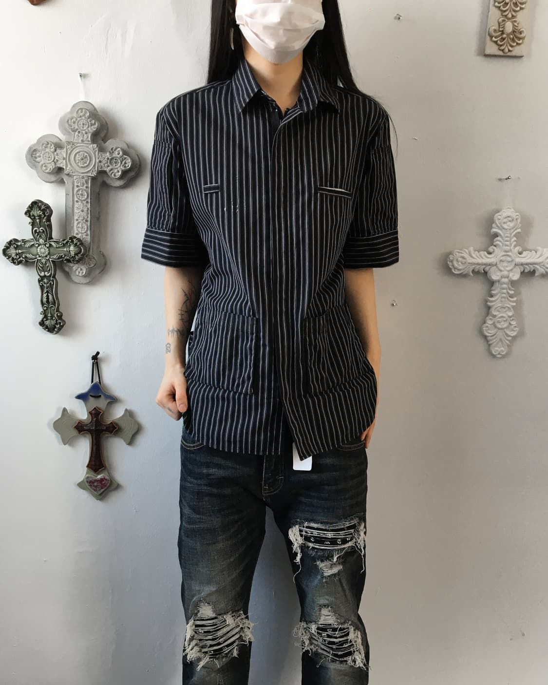 Stripe pattern shirt 상품이미지1