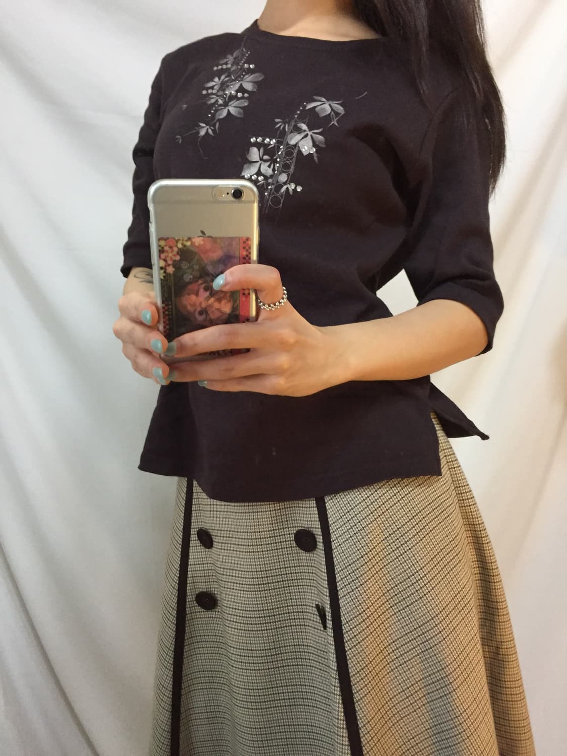 꽃큐빅 5부반팔 상품이미지9