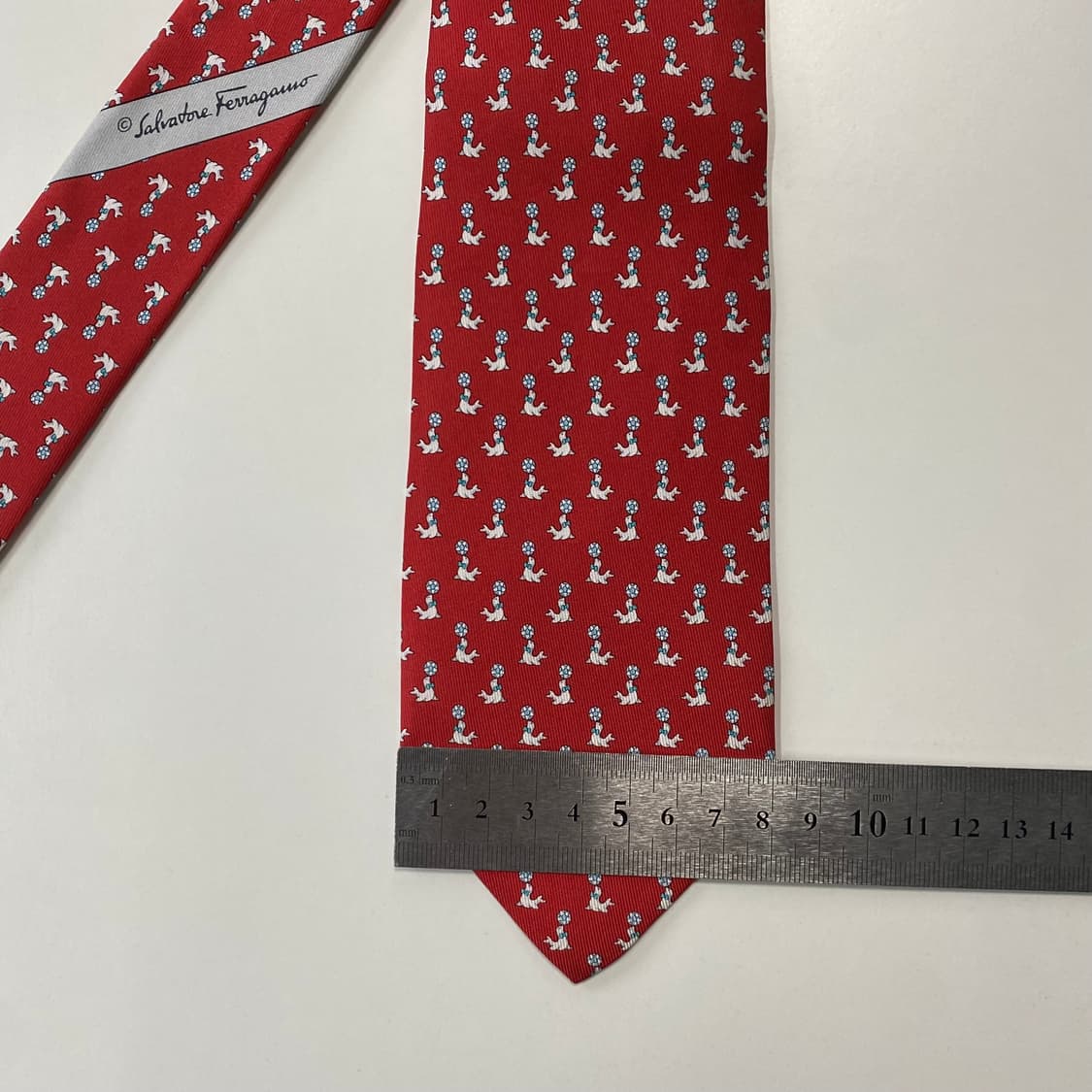 최상급 신형라벨 페레가모(Ferragamo) 명품 정품 넥타이7.7cm 상품이미지8