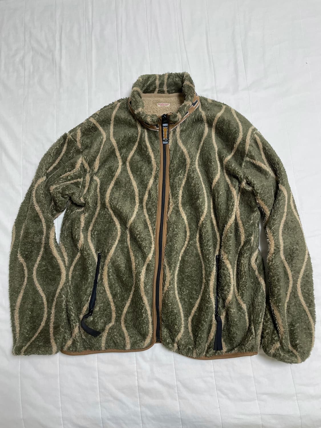 캐피탈 드렁큰스트라이프 후리스 집블루종 상품이미지3